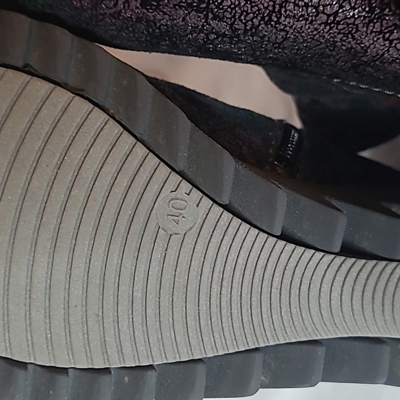 Wolky* Leather* Basky* Iridescent Black* Wedge Boots* Sz EU40/US9.5 - Picture 8 of 10